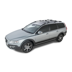 Rhino-Rack Vortex StealthBar Black 2 Bar Roof Rack for VOLVO XC70 With Roof Rails 5DR Wagon (12/2007-12/2015) - JA7969