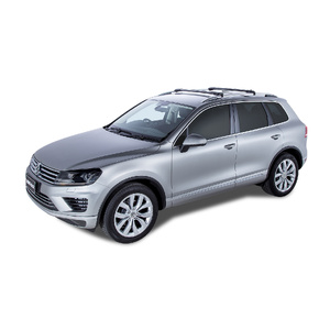 Rhino-Rack Vortex StealthBar Black 2 Bar Roof Rack for VOLKSWAGEN Touareg 7P With Roof Rails 5DR SUV (07/2011-12/2018) - JA7969