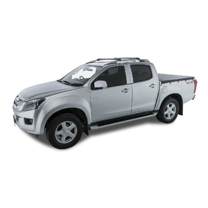 Rhino-Rack JA7971 Vortex StealthBar Black 2 Bar Roof Rack for ISUZU D-Max Gen2 TF (LS-T/X-Runner) Crew Cab (With Roof Rails) 4DR Ute (01/2012-12/2020)
