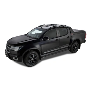 Rhino-Rack JA7980 Vortex StealthBar Black 2 Bar Roof Rack for HOLDEN Colorado Crew Cab (With Roof Rails) 4DR Ute (01/2015-12/2020)