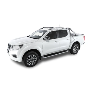 Rhino-Rack JA7987 Vortex StealthBar Black 2 Bar Roof Rack for NISSAN Navara (post facelift) NP300 Dual Cab (with Roof Rails) 4DR Ute (01/2021-Current)