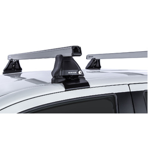 Rhino-Rack JA7998 Heavy Duty 2500 Silver 2 Bar Roof Rack for TOYOTA Hilux 4DR Ute (10/15 On) Double Cab
