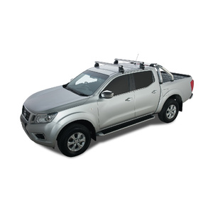 Rhino-Rack Heavy Duty 2500 Silver 1 Bar Roof Rack for NISSAN Navara (pre facelift) NP300 Dual Cab 4DR Ute (01/2015-12/2021) - JA8014