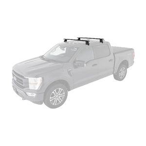 Rhino-Rack JA8133 Vortex 2500 Black 2 Bar Roof Rack for CHEVROLET Silverado 1500 Gen4 Double Cab 4DR Ute (01/2019-Current)
