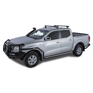 Rhino-Rack JA8356 Heavy Duty RLT600 Trackmount Black 2 Bar Roof Rack for NISSAN Navara (post facelift) NP300 Dual Cab 4DR Ute (01/2021-Current)