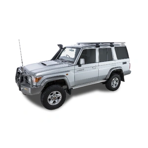 Rhino-Rack JA8564 Heavy Duty RL110 Black 2 Bar Roof Rack for TOYOTA Land Cruiser 79 series 4th Facelift Double Cab 4DR 4WD (01/2023-Current)