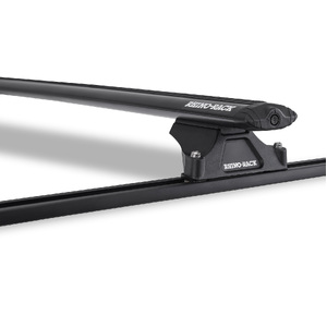 Rhino-Rack Vortex RLTP Trackmount Black 2 Bar Roof Rack for TOYOTA Hilux Dual Cab 4DR Ute (11/1997-04/2005) - JA8706