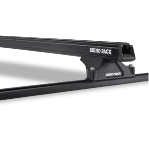 Rhino-Rack JA8708 Heavy Duty RLTP Trackmount Black 2 Bar Roof Rack for NISSAN Navara Dual Cab 4DR Ute (01/1986-02/1997)