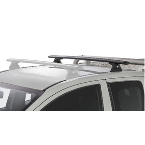 Rhino-Rack Vortex RLT600 Ditch Mount Black 1 Bar Roof Rack (Rear) for MITSUBISHI Triton Gen5 MQ/MR Extra Cab 2DR Ute (04/2015-Current) - JA8810
