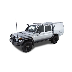 Rhino-Rack JA9079 Vortex RL110 Black 1 Bar Roof Rack for TOYOTA Land Cruiser 79 series 4th Facelift Double Cab 4DR 4WD (01/2023-Current)