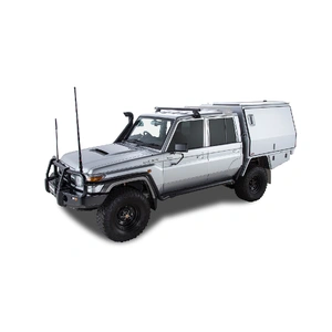Rhino-Rack JA9221 Heavy Duty RL110 Black 1 Bar Roof Rack for TOYOTA Land Cruiser 79 Series Double Cab 4DR 4WD (01/2007-12/2023)