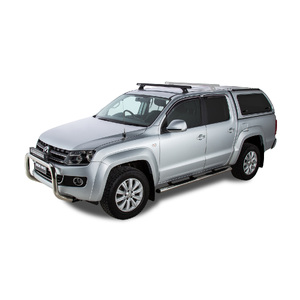 Rhino-Rack Heavy Duty RCH Black 1 Bar Roof Rack (Front) for VOLKSWAGEN Amarok 2H Dual Cab 4DR Ute (01/2011-12/2023) - JA9466
