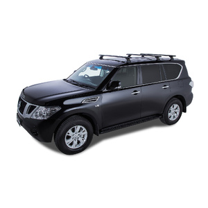 Rhino-Rack Vortex RCH Black 3 Bar Roof Rack for NISSAN Patrol Y62 5DR 4WD (01/2012-12/2021) - JA9592