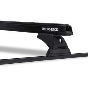 Rhino-Rack Heavy Duty RCH Trackmount Black 2 Bar Roof Rack for NISSAN Navara D22 Dual Cab 4DR Ute (03/1997-06/2015) - JB0832