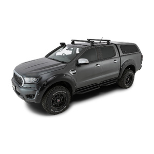 Rhino-Rack Heavy Duty 2500 Black 2 Bar Roof Rack for FORD Ranger PX/PX2/PX3 Double Cab 4DR Ute (01/2011-12/2022) - JB0963