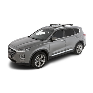 Rhino Vortex RCL Black 2 Bar Roof Rack for HYUNDAI Santa Fe Gen4, TM 5dr SUV (Flush Rails) 7/18 On