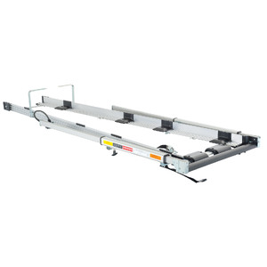 Rhino Slide Out Ladder Loader (T7-SLRS) & Vortex Bars in Black for TOYOTA Rav4 Gen 5, XA50 5dr SUV (Flush Rails) 5/19 On