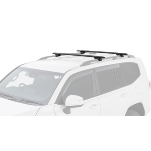 Rhino-Rack Vortex RX Black 2 Bar Roof Rack for TOYOTA Land Cruiser 300 Series With Raised Rail 5DR 4WD (01/2021-Current) - JC-01549