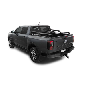 Rhino-Rack JC-01571 Vortex RCH Black 2 Bar Roof Rack for FORD Ranger Gen 2 (P703) (Excl. Wildtrak Platinum) Double Cab Ute Tub Factory Windows 4DR Ute