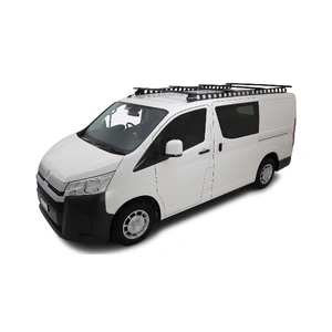 Rhino-Rack JC-05280 Sportz Black 4 Bar System & Rhino-Rack Backbone for TOYOTA Hiace Gen 6 LWB 2DR Van (06/2019-Current)
