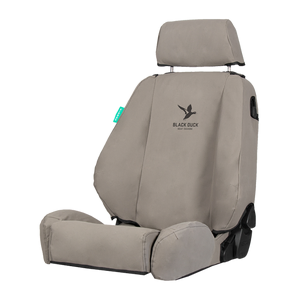 Black Duck Canvas Rear Bench Seat Cover to suit Toyota Land Cruiser 80 Series 01/90 - 12/97 (STD) (Grey)