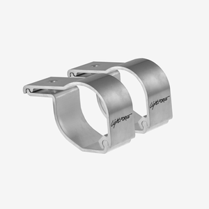 Lightforce Two Bar Clamps (Polished) to suit 56mm and 65mm Diameter Bars (due for phase out)