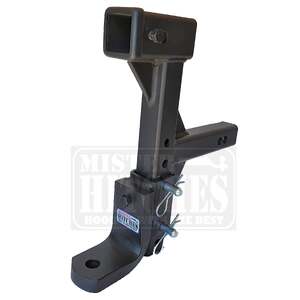 Mister Hitches Adjustable Ball Mount Multi-Use With Top Receiver For Bike Carrier Etc