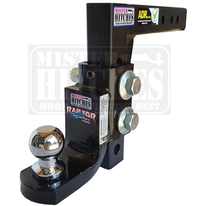 Mister Hitches BALL MOUNT RAPTOR 4500KG ADR ADJUSTABLE LONG DROP SHANK
