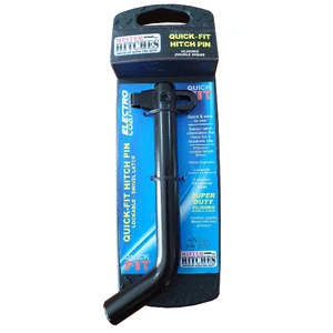 Mister Hitches HITCH PIN BLACK E-COAT QUIK - RELEASE POSI LOCK 95mm U.L. HANG PACK