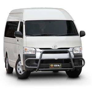 ECB Black Ripple Powdercoat Midi Tube Bar to suit Toyota HiAce SLWB 02/14 - 05/19