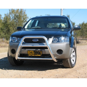 ECB Silver Hammertone Powdercoat Nudge Bar - Series 2 to suit Ford Territory SY MKII 05/09 - 04/11