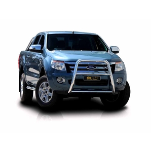 ECB Black Ripple Powdercoat Nudge Bar - Series 2 to suit Ford Ranger PX 4WD Highrise 10/11 - 06/15
