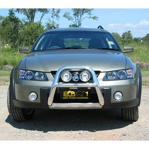 ECB Silver Hammertone Nudge Bar - Series 2 to suit Holden Commodore VY Aventra 2003 - 2004