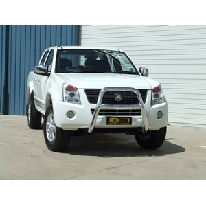 ECB Silver Hammertone Powdercoat Nudge Bar - Series 2 to suit Holden Rodeo RA DX/LX Flares 03/03 - 12/06