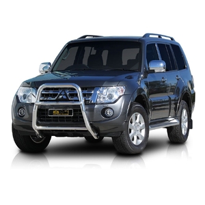 ECB Black Ripple Powdercoat Nudge Bar - Series 2 to suit Mitsubishi Pajero NW 10/11 - 06/14