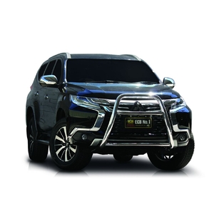 ECB Silver Hammertone Powdercoat Nudge Bar - Series 2 to suit Mitsubishi Pajero Sport GLS 05/16 - 11/19