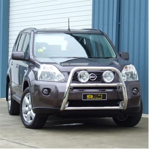 ECB Textura Black Powdercoat Nudge Bar - Series 2 to suit Nissan X-Trail T31 10/07 - 07/10