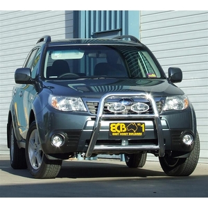 ECB Textura Black Powdercoat Nudge Bar - Series 2 to suit Subaru Forester 03/08 - 01/13