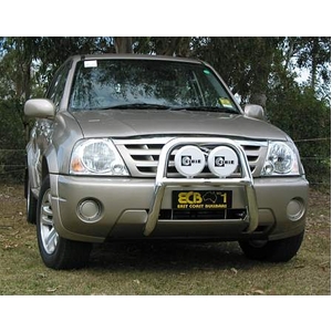 ECB Silver Hammertone Powdercoat Nudge Bar - Series 2 to suit Suzuki Grand Vitara XL7 120 Series 03/03 - 10/09