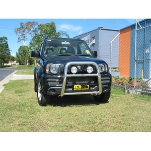 ECB Silver Hammertone Powdercoat Nudge Bar - Series 2 to suit Suzuki Jimny 03/06 - 07/12