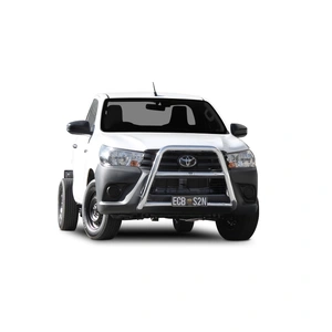 ECB Black Ripple Nudge Bar - Series 2 to suit Toyota HiLux Workmate Wide Cab 05/19 - 07/21