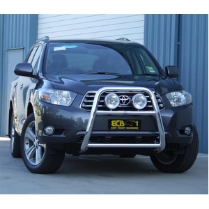 ECB Silver Hammertone Nudge Bar - Series 2 to suit Toyota Kluger 08/07 - 08/10