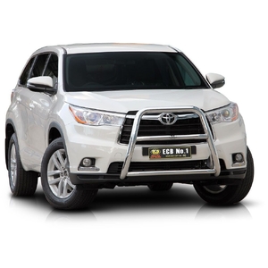 ECB Black Ripple Powdercoat Nudge Bar - Series 2 to suit Toyota Kluger 03/14 - 10/16