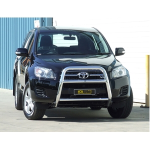 ECB Black Ripple Powdercoat Nudge Bar - Series 2 to suit Toyota Rav4 01/06 - 09/08