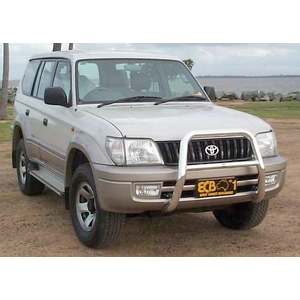 ECB Black Ripple Powdercoat Nudge Bar - Series 2 to suit Toyota Prado 07/96 - 02/03