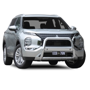 ECB Textura Black Powdercoat Nudge Bar - Series 2 to suit Mitsubishi Outlander 08/21 - Onwards