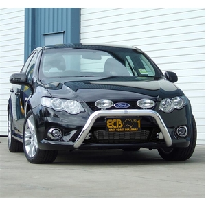 ECB Silver Hammertone Powdercoat Nudge Bar to suit Ford Falcon FG XR Ex TURBO 05/08 - 11/11