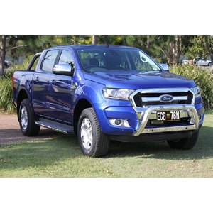 ECB Silver Hammertone Powdercoat Nudge Bar to suit Ford Ranger PX MKII 4WD Highrise 07/15 - 08/18