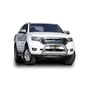 ECB Silver Hammertone Nudge Bar to suit Ford Ranger PX MKIII 4WD Highrise 09/18 - 04/22