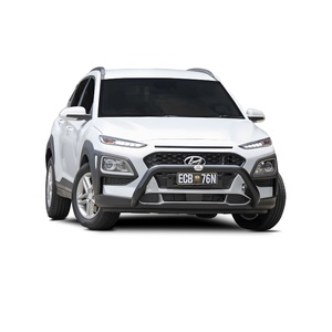 ECB Textura Black Powdercoat Nudge Bar to suit Hyundai Kona Ex Highlandr 09/17 - 10/20